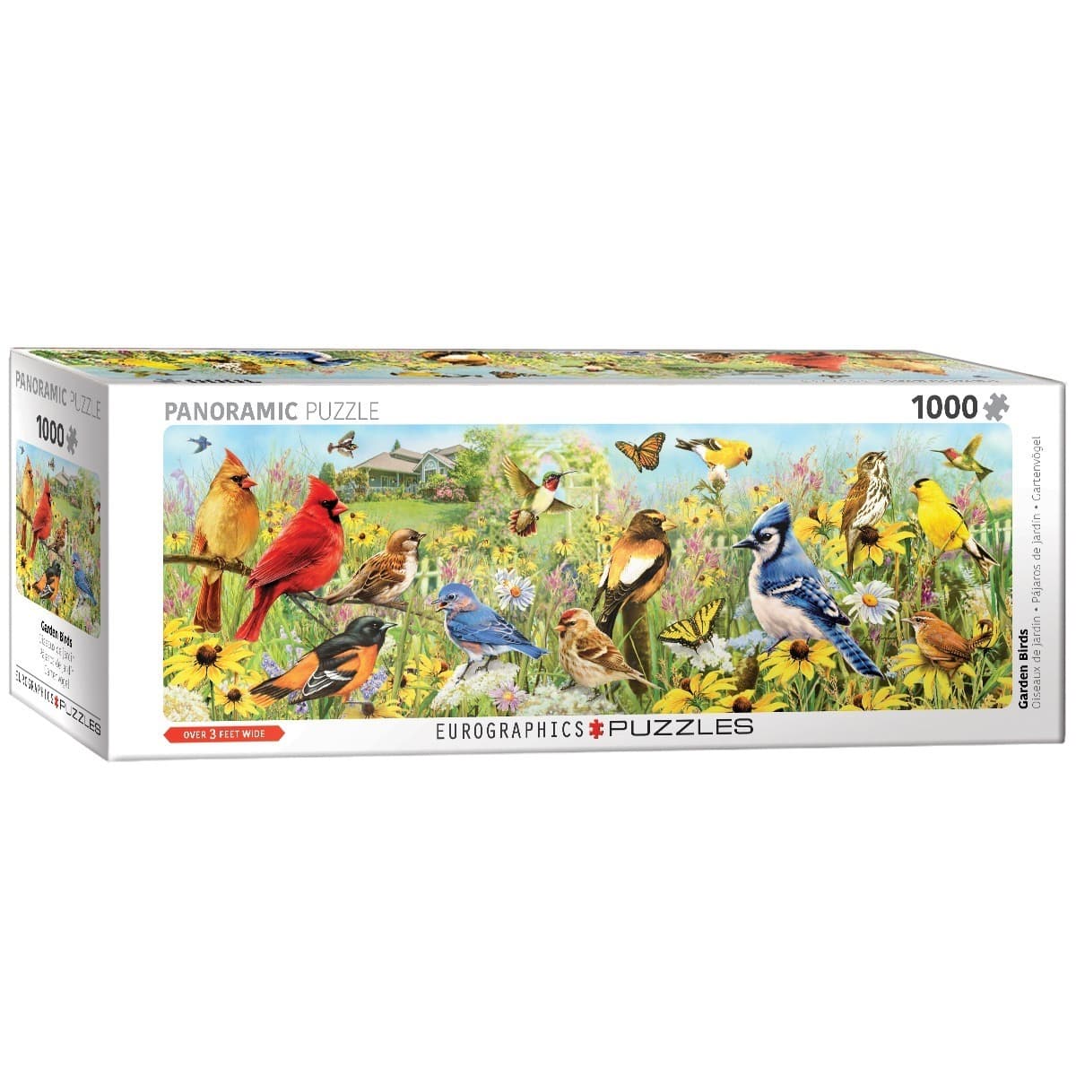 Puzzle 1000 panoramic Garden Birds 6010-5338