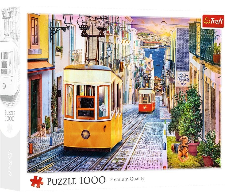 Puzzle 1000 elementów Portugalskie wakacje - sowy z prezentami 68x48 cm