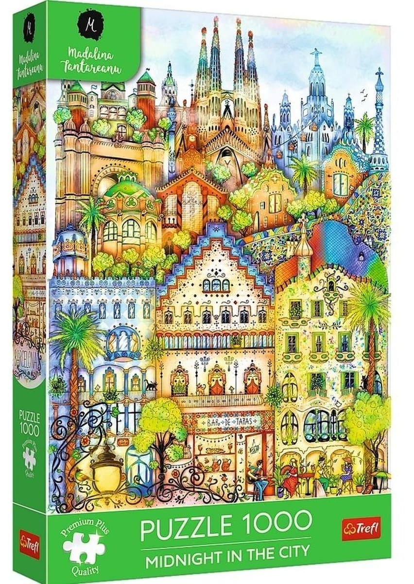 PUZZLE 1000 Trefl Premium Plus Midnight in the City O północy w Barcelonie 12074
