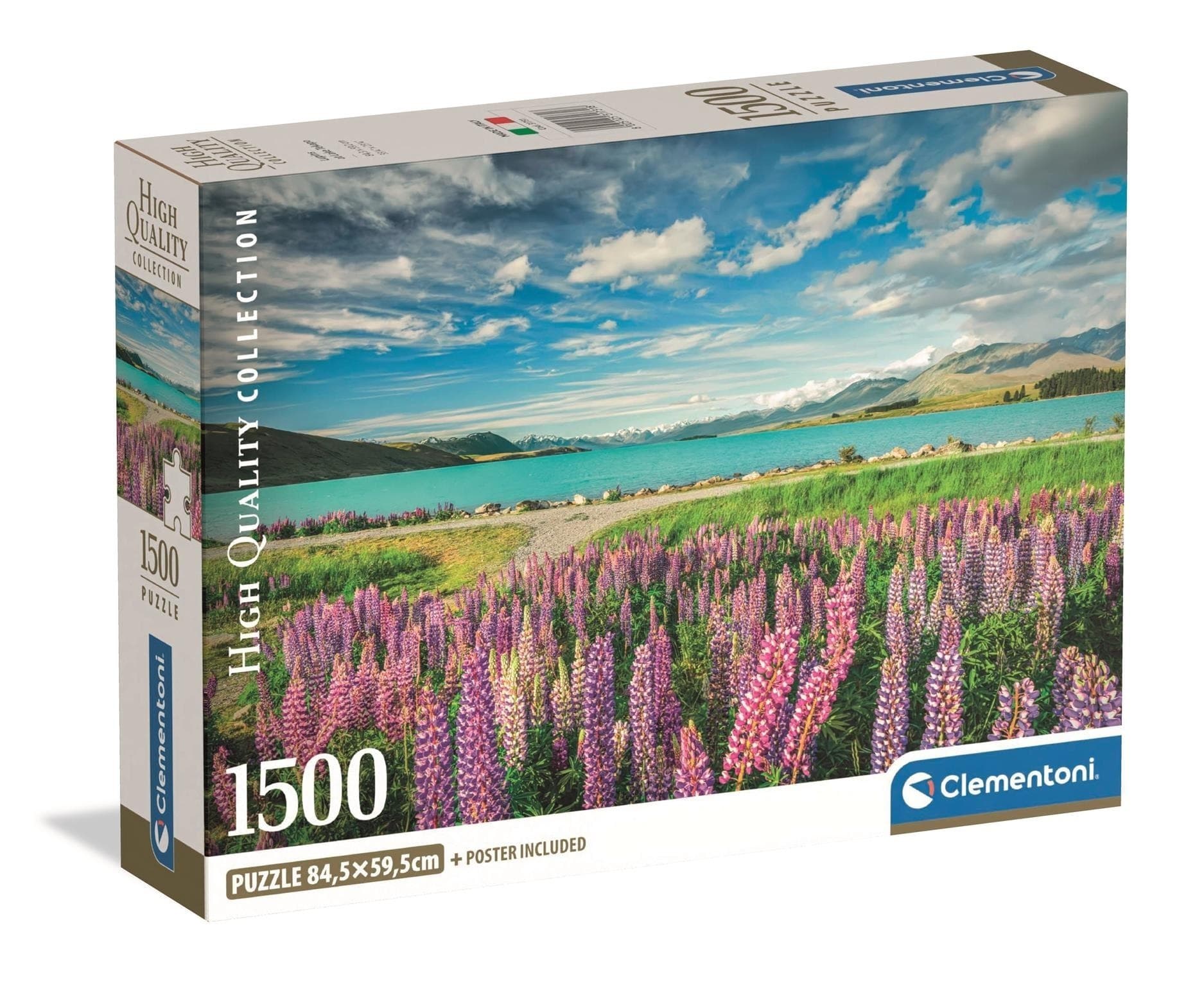 Puzzle 1500 elementów Compact Lupins at Lake Tekapo