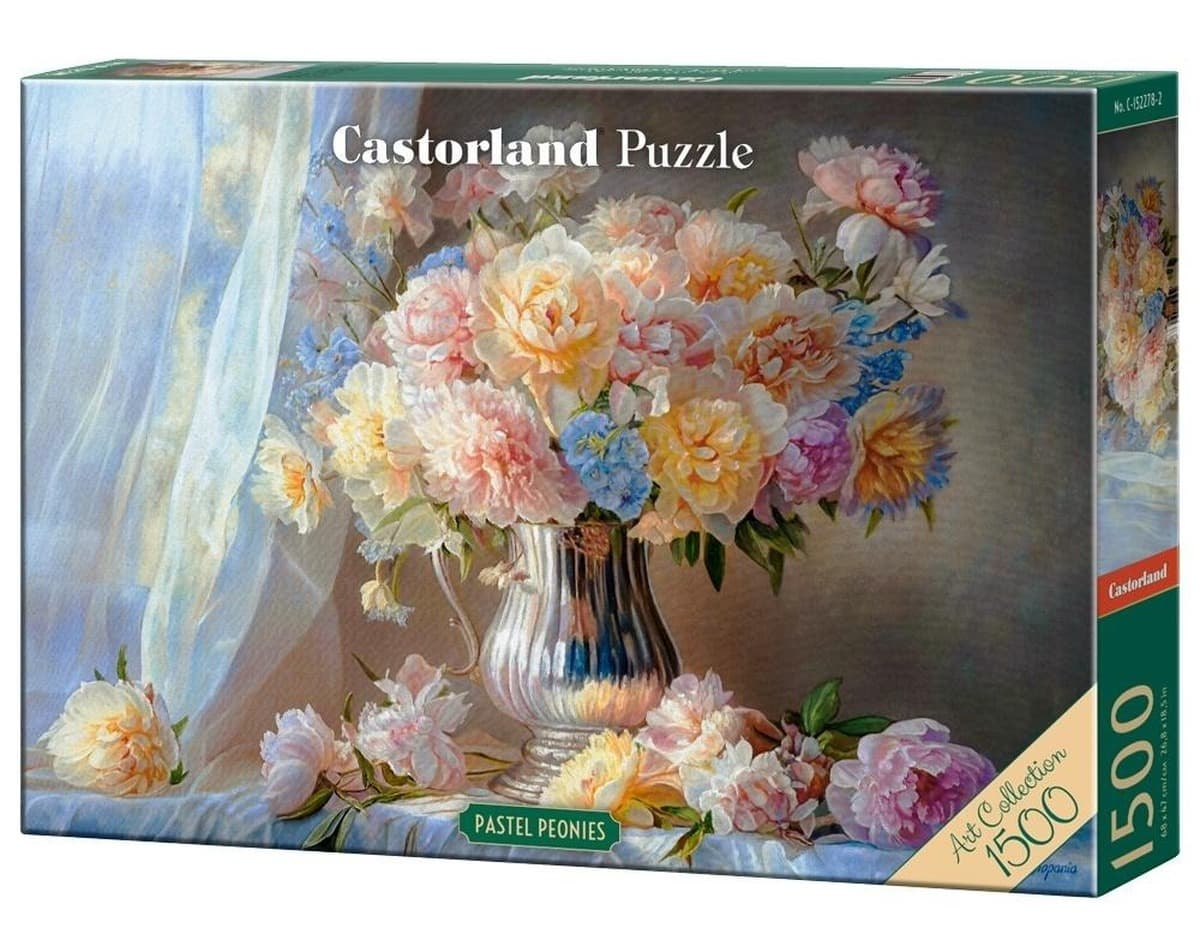 Puzzle 1500 elementów Pastelowe Peonie