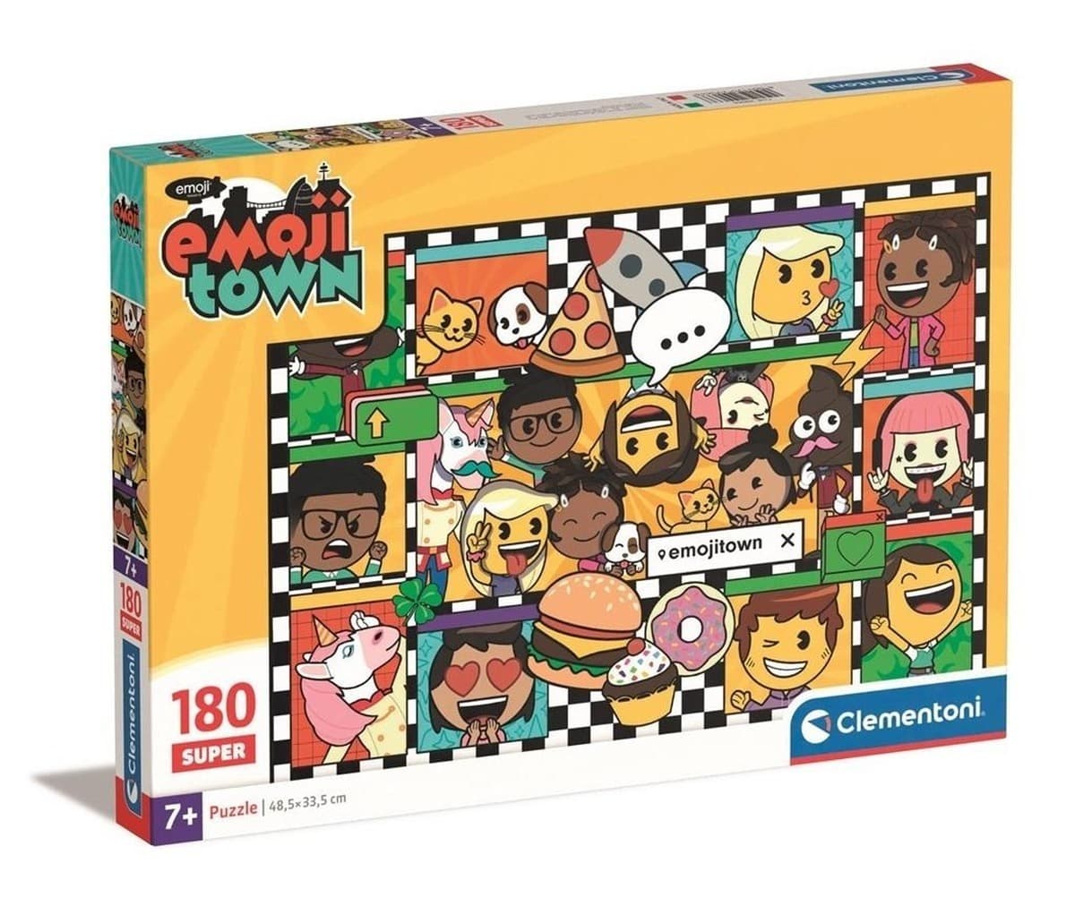 Puzzle 180 elementów Super Kolor Emoji Town