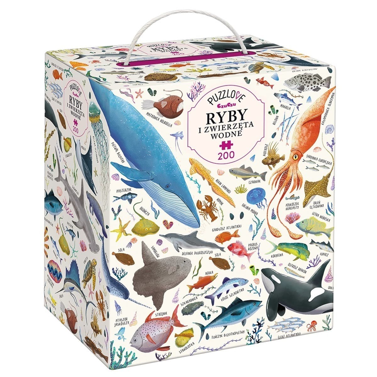 Puzzle 200 Puzzlove Rodzinne Ryby i Zwierzęta Wodne CzuCzu