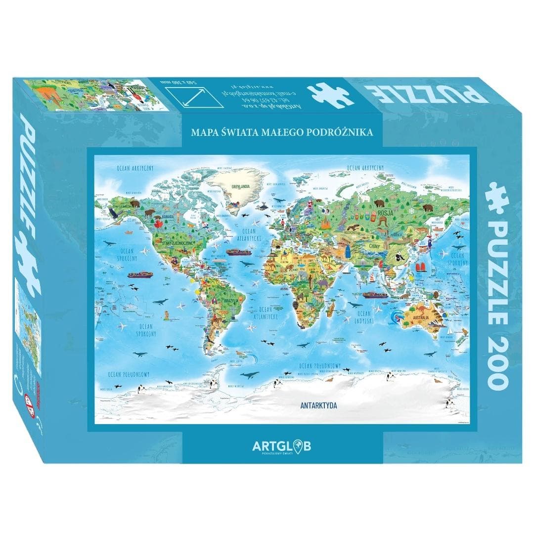 Puzzle 200 elementów Świat Małego Podróżnika Artglob