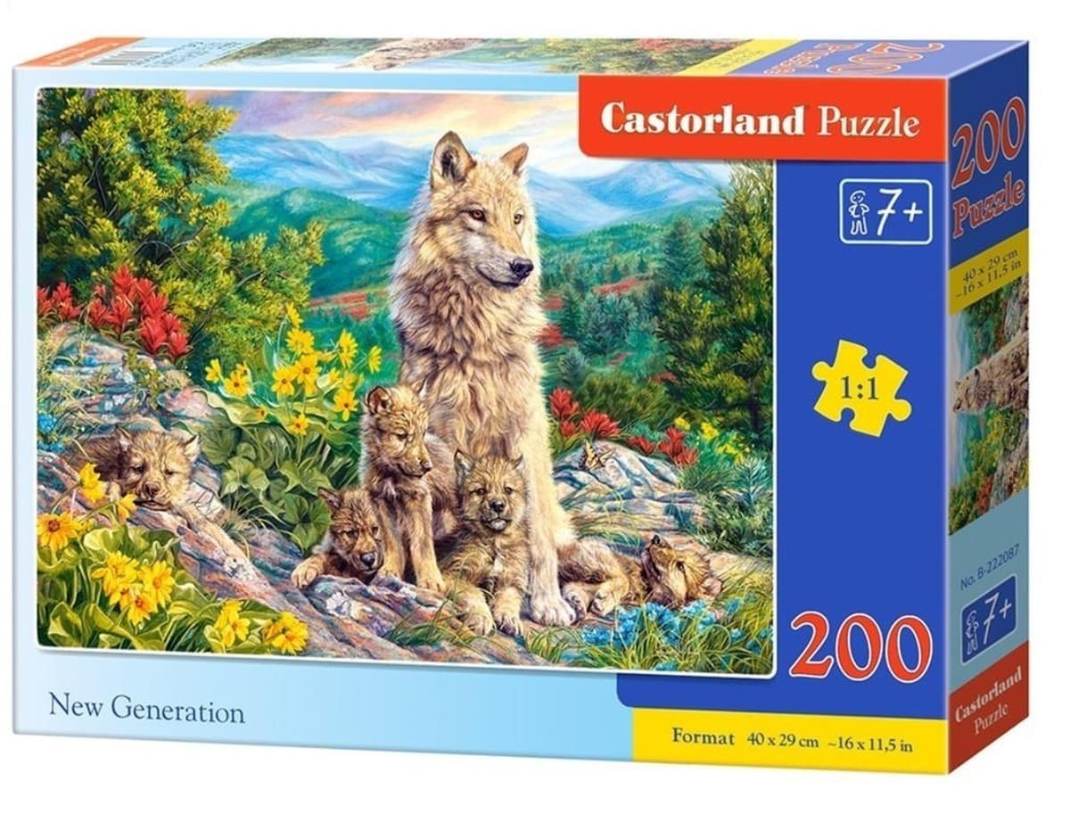 Puzzle 200 Wilki nowe pokolenie B-222087