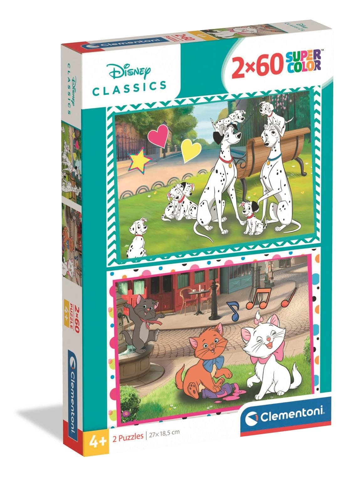 Puzzle 2x60 Super kolor Disney Classics 24836