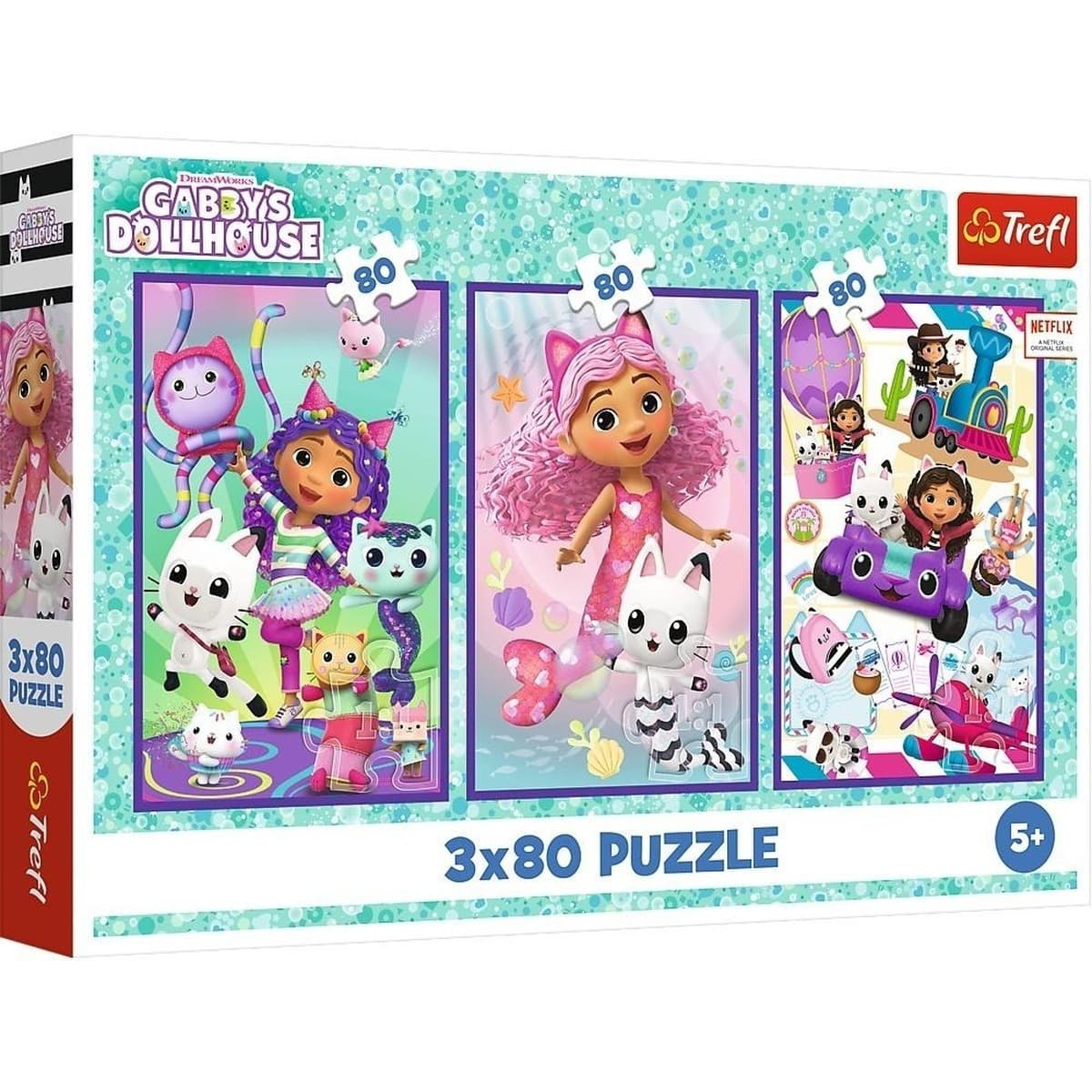 Puzzle 3x80  Kolorowe dni Gabby 34882