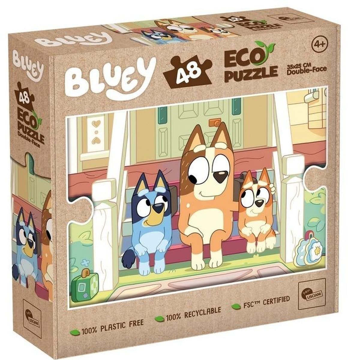 Puzzle 48 elementów dwustronne Bluey Eko