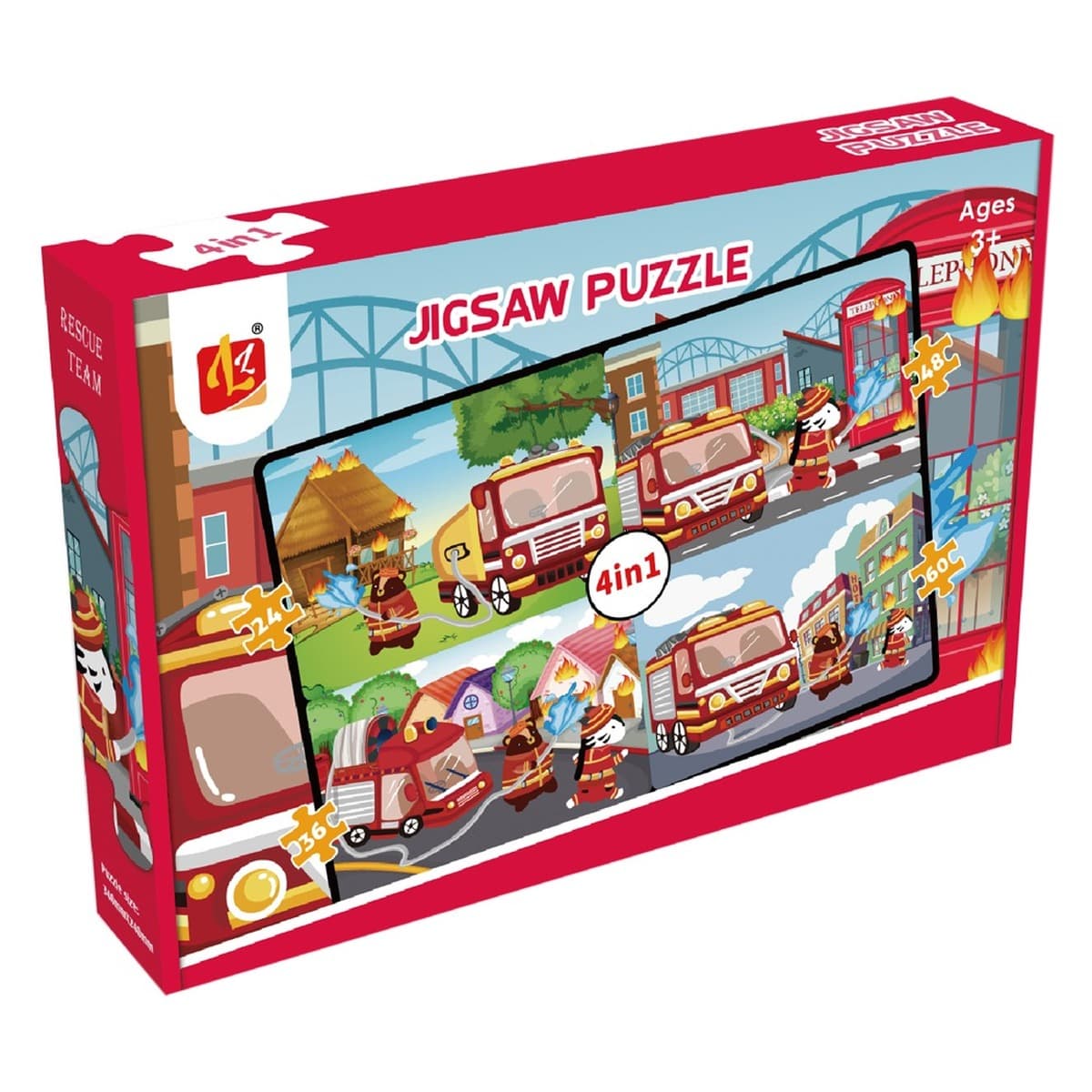 Puzzle 4w1 Straż Pożarna
