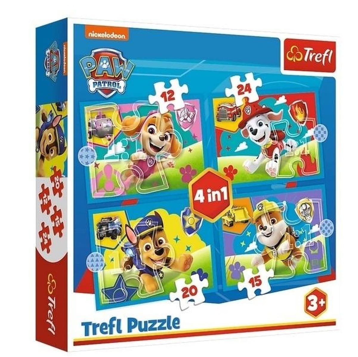 Puzzle 4w1 Trefl Psi Patrol: Układanki dla dzieci od 3 lat