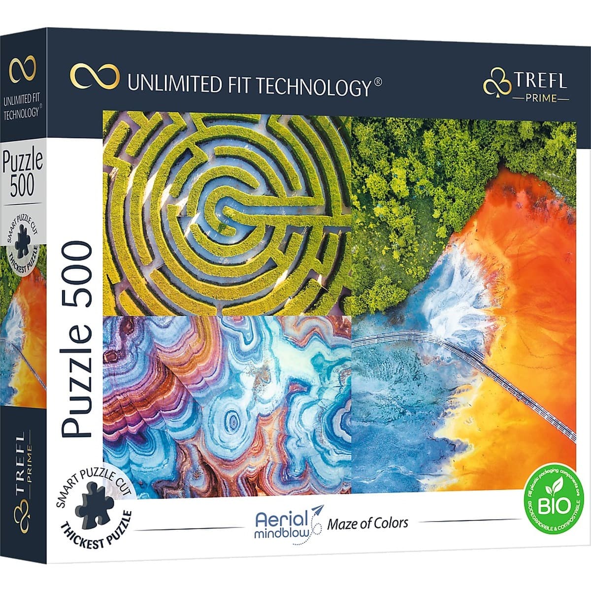 Puzzle 500 Aerial Mindblow Maze of Colors Trefl