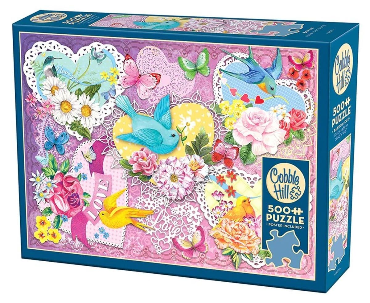 Puzzle 500 elementów Walentynki motyw serca