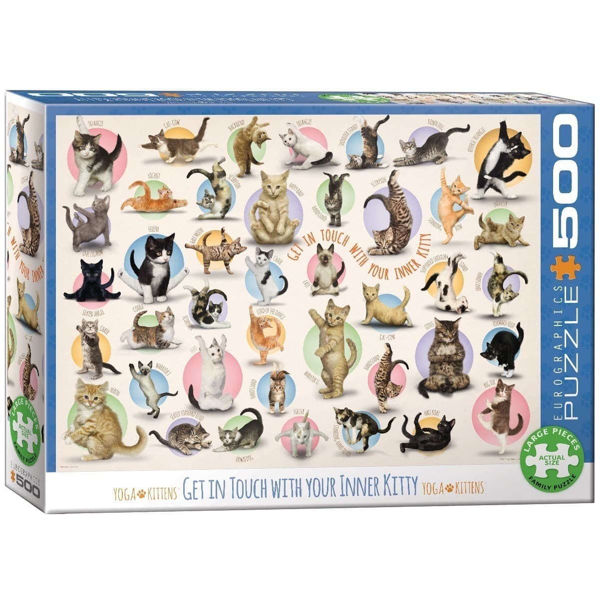 Puzzle 500 elementów Yoga Kittens