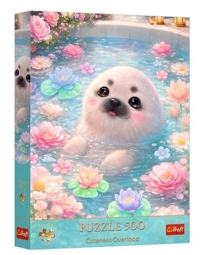Puzzle 500 elementów Słodka foka z plakatem Trefl (480x340 mm)