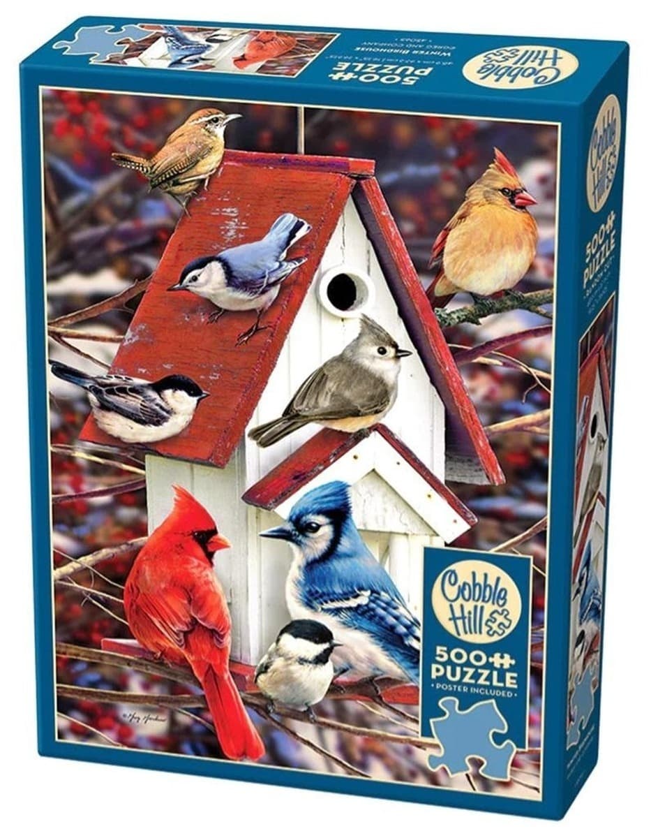 Puzzle 500 Zimowy domek dla ptaków 112652