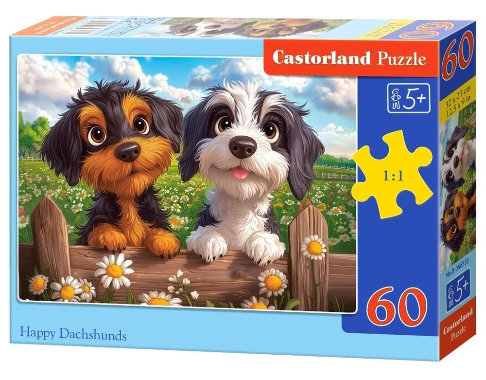 Puzzle 60 elementów Happy Duchhunds Castorland