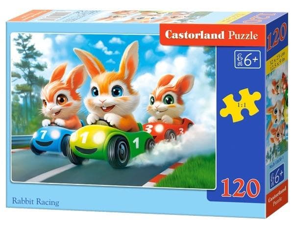Puzzle Castorland 60 elementów - Rabbit Racing dla dzieci od 6 lat
