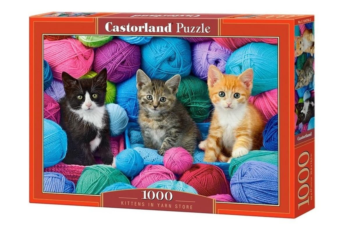 Puzzle Castorland 1000 elementów - Kocięta w sklepie z włóczką