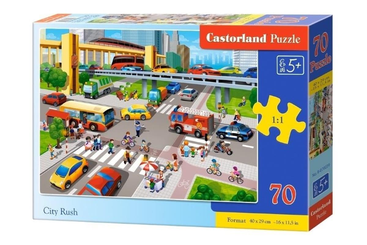 Puzzle City Rush 70 elementów Castorland