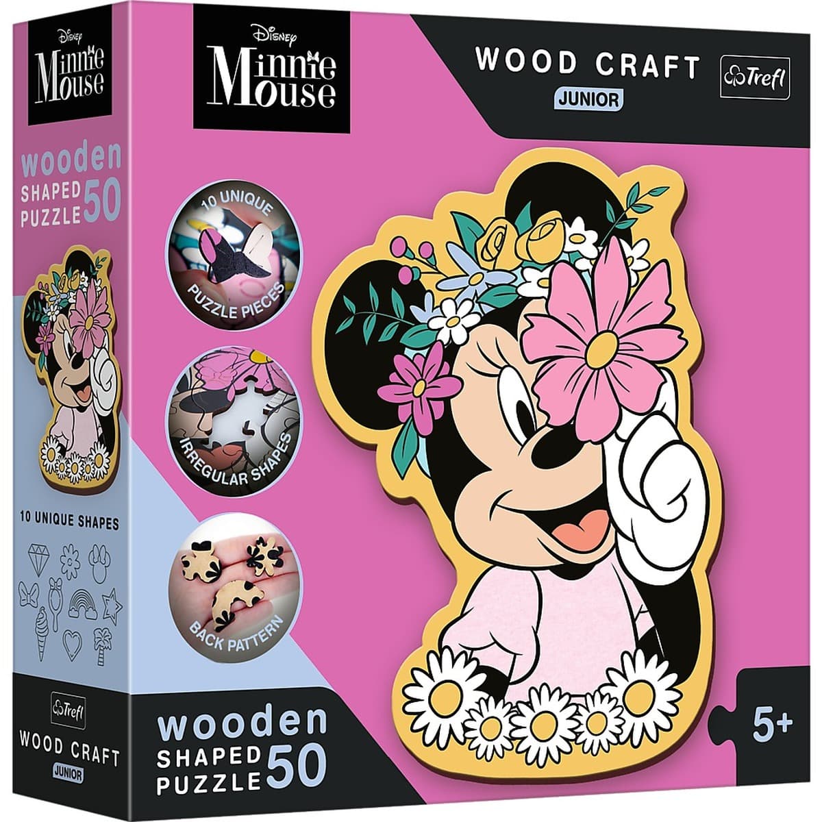 Puzzle drewniane Wood Craft Junior W świecie Minnie 50 elementów