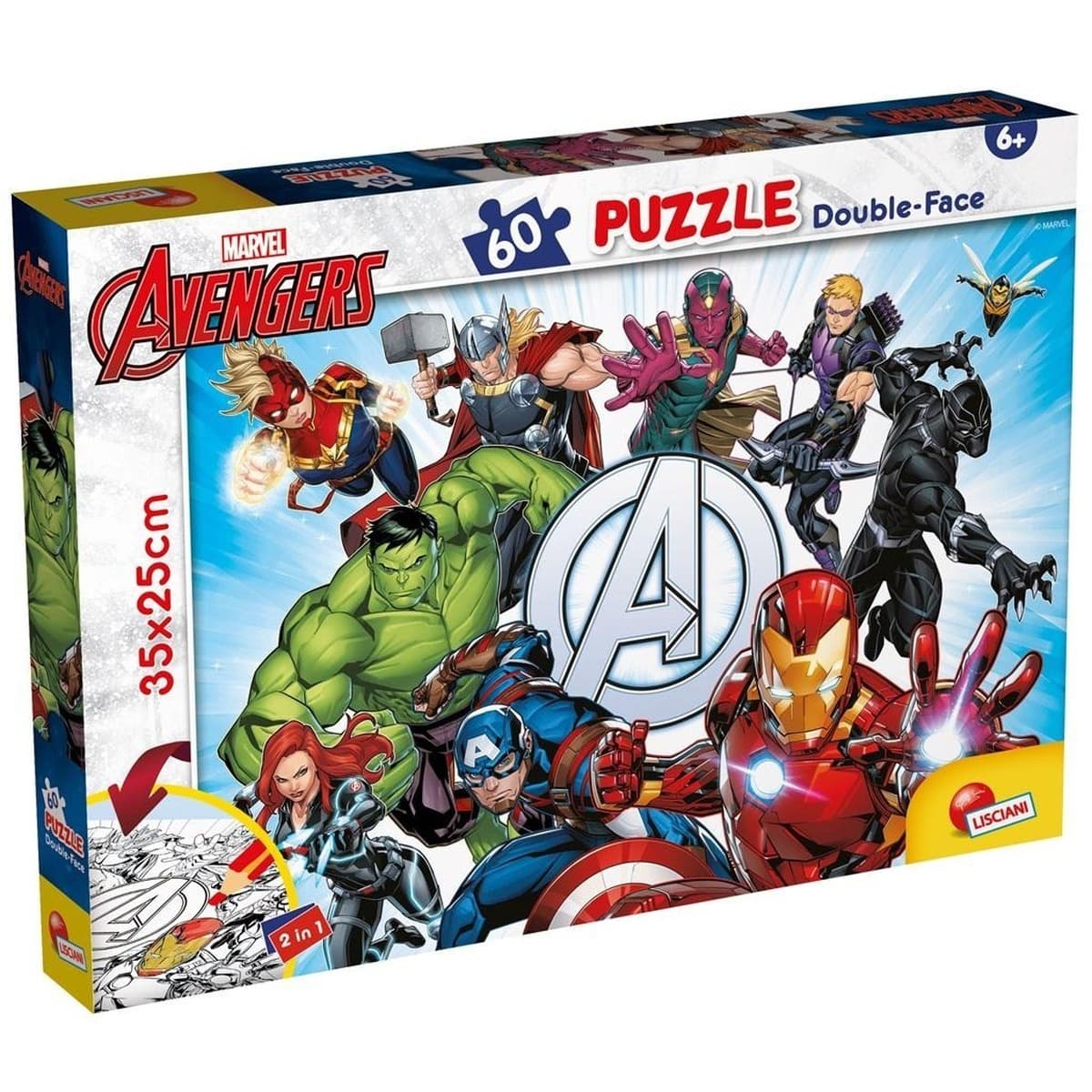 Puzzle dwustronne Avengers 60 elementów