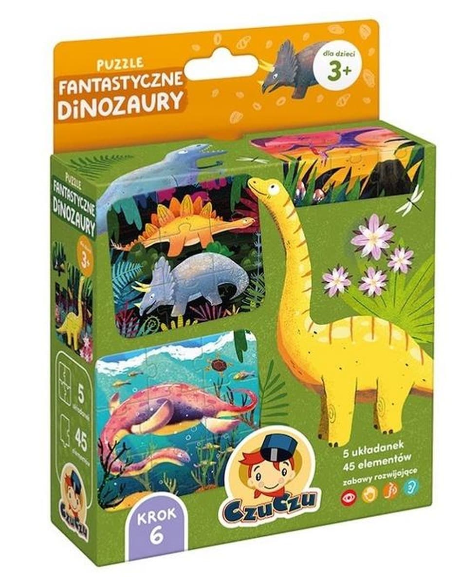 Puzzle Fantastyczne Dinozaury CzuCzu dla dzieci od 3 lat