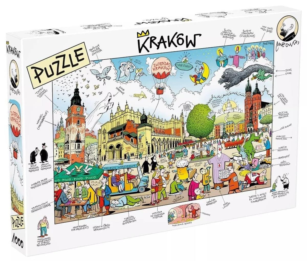 Puzzle Kraków humorystyczne z Mleczką 1000 elementów MDR