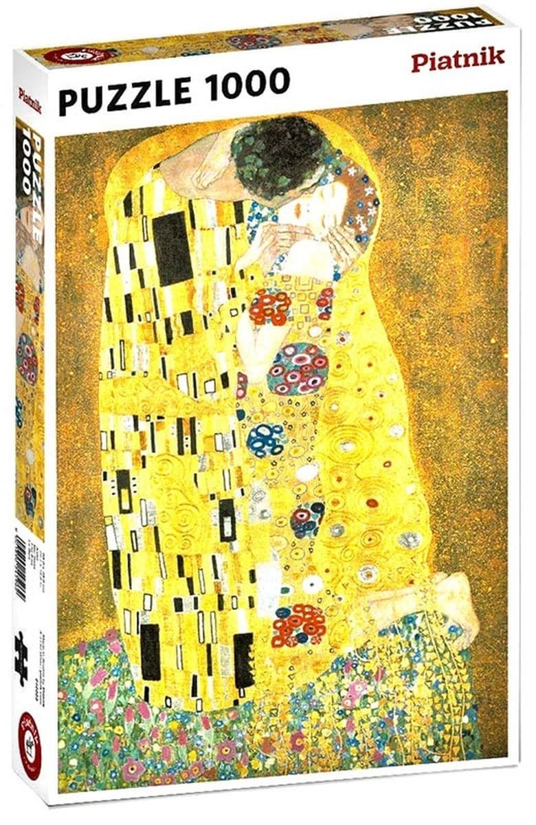 Puzzle Piatnik 1000 elementów Klimt Pocałunek Metaliczne
