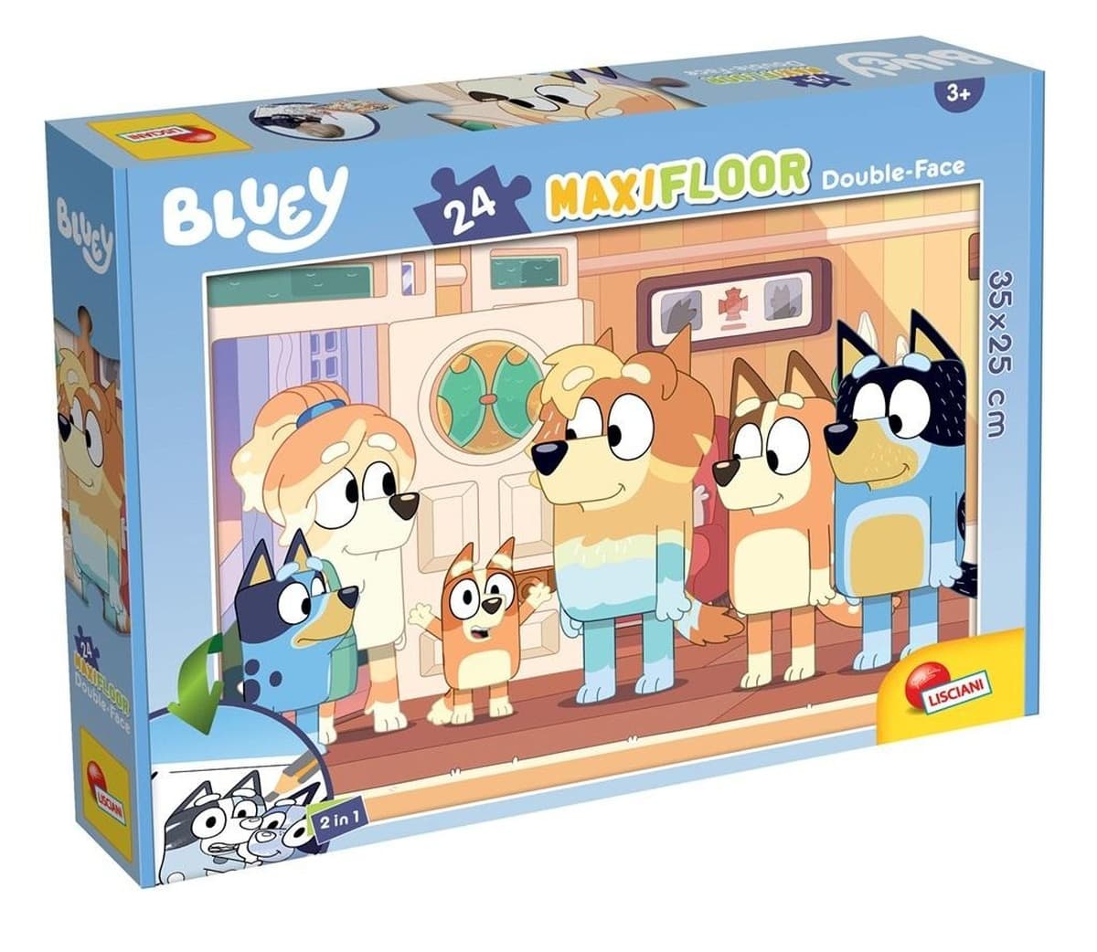 Puzzle podłogowe Bluey Dwustronne Maxi 24 elementy