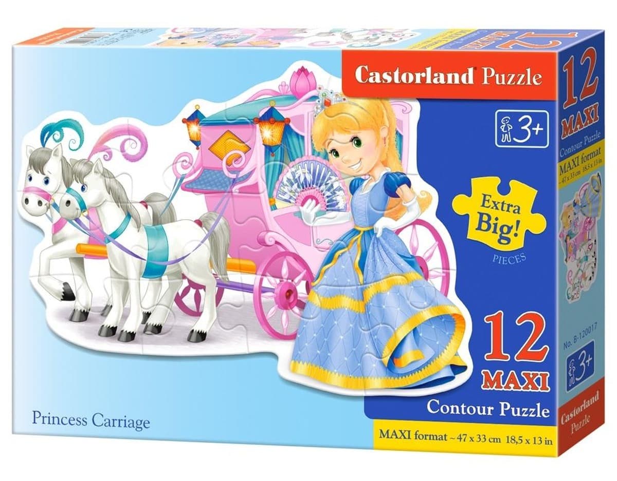 Puzzle podłogowe Castorland Księżniczka i Kareta 12 elementów Maxi