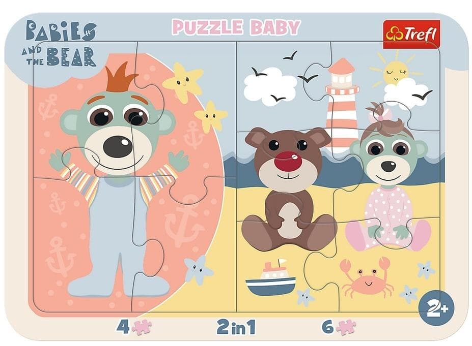 Puzzle ramkowe Słodkie Bobaski dla dzieci Trefl