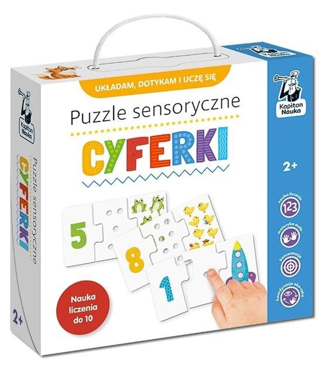 Puzzle sensoryczne Kapitan Nauka Cyferki edukacyjne