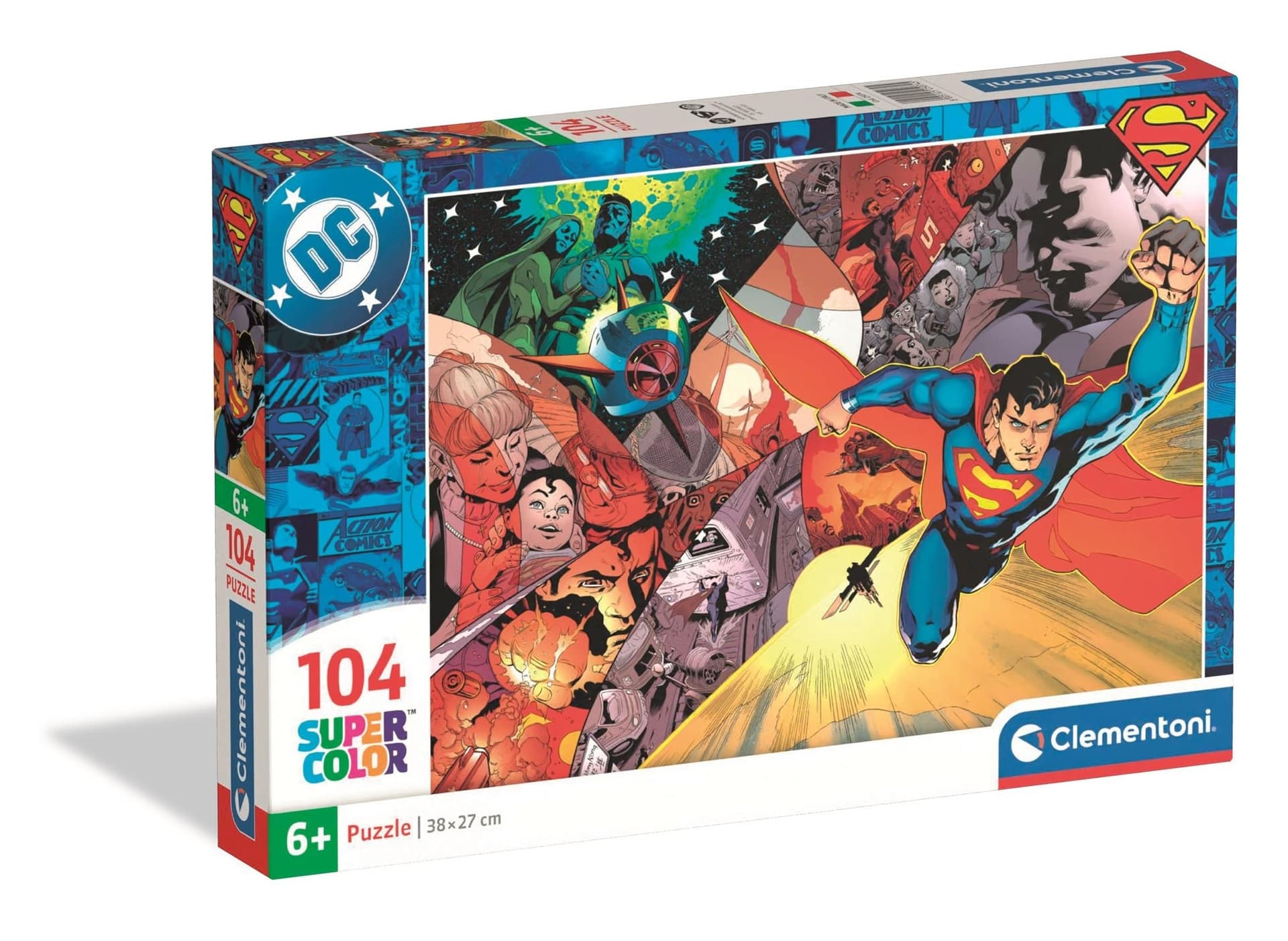 Puzzle Super Color 104 elementy Superman Clementoni