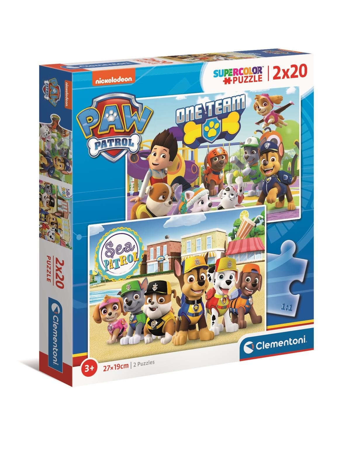 Puzzle Super Color 20 elementów Psi Patrol Clementoni