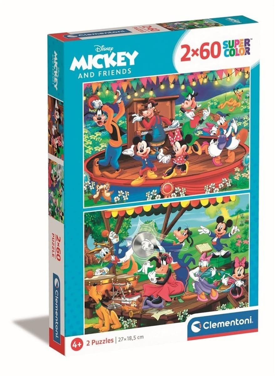 Puzzle Super Color 60 elementów Myszka Mickey i Przyjaciele Clementoni