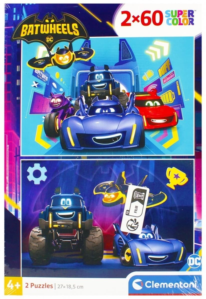 Puzzle Super Color Batwheels - 2 x 60 elementów