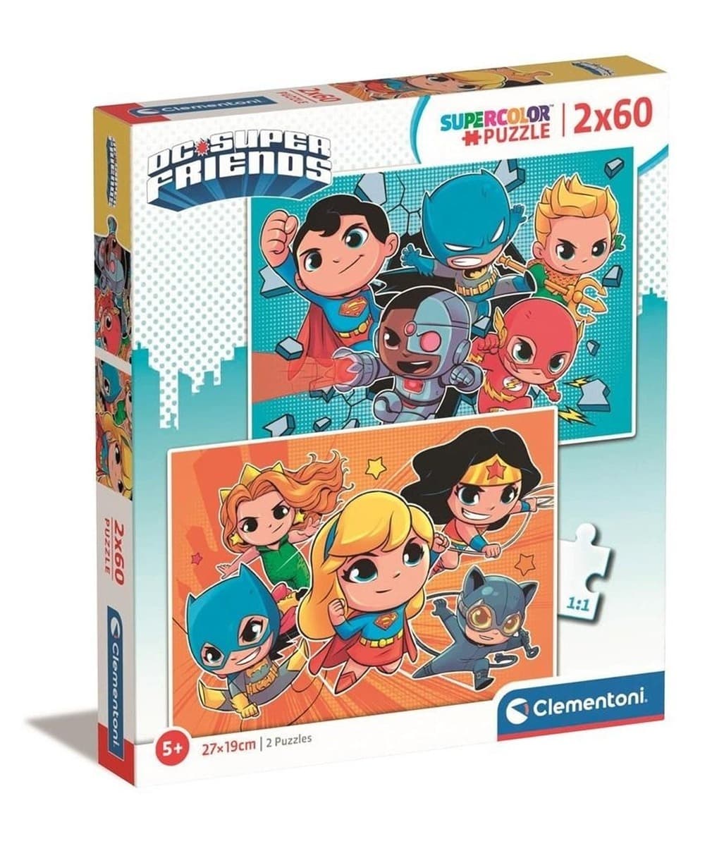 Puzzle Super Kolor 2x60 elementów WB DC Comics