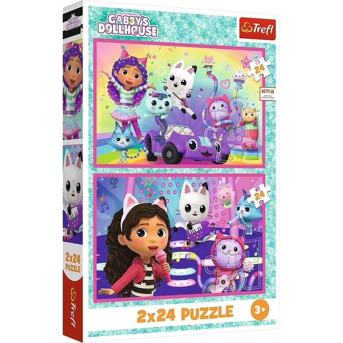Puzzle Trefl 2x24 elementy Zabawy z Gabby