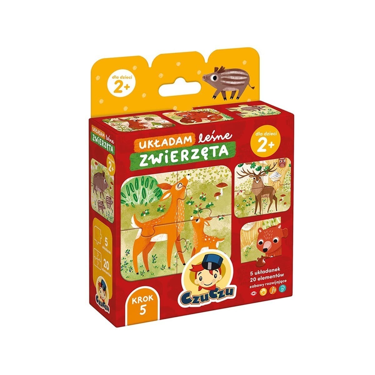 Puzzle Układam Leśne Zwierzęta CzuCzu