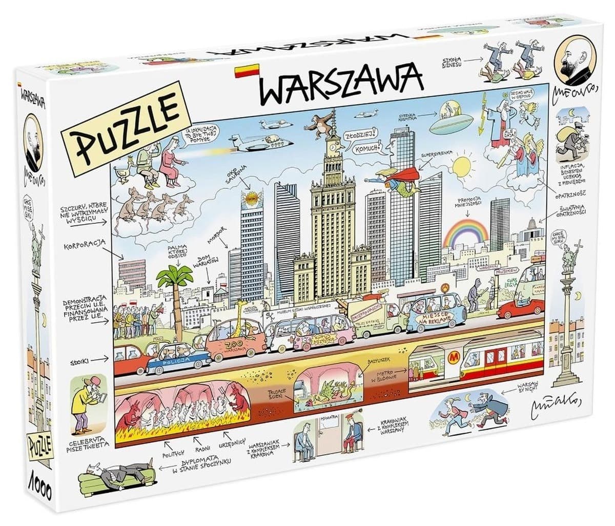 Puzzle Warszawa Andrzej Mleczko 1000 elementów MDR