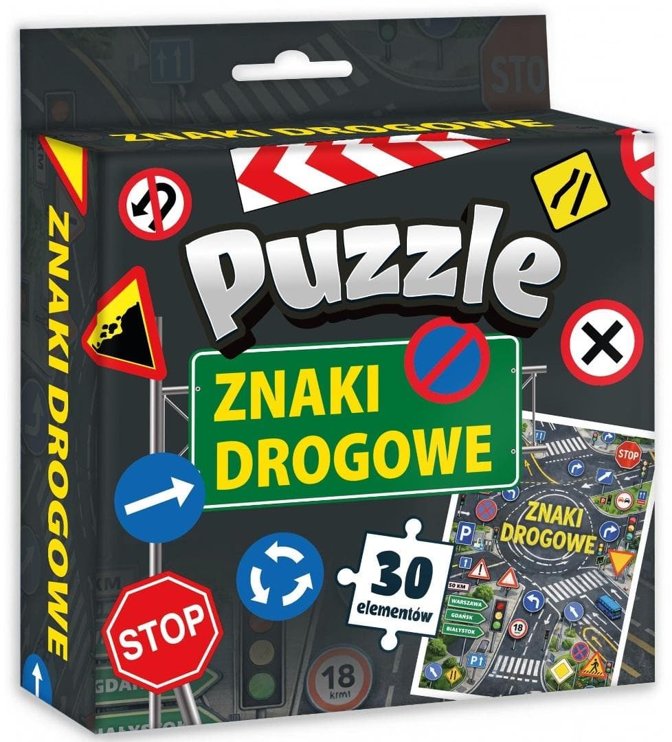 Puzzle Znaki Drogowe 30 elementów edukacyjne