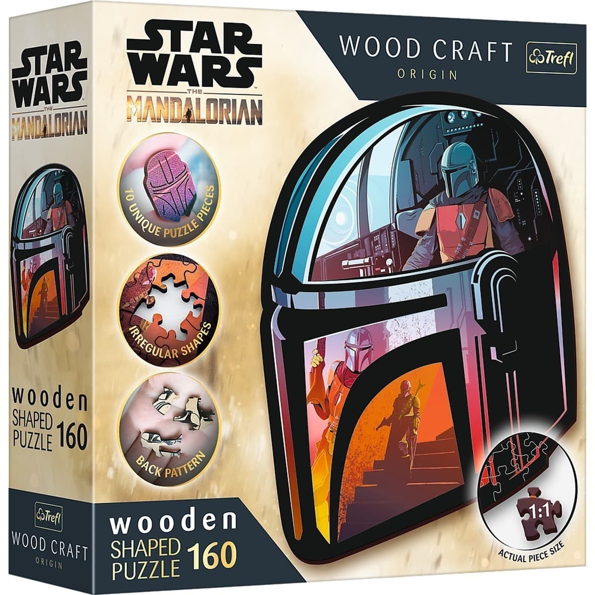Puzzle160 drewniane konturowe The Mandalorian 20186