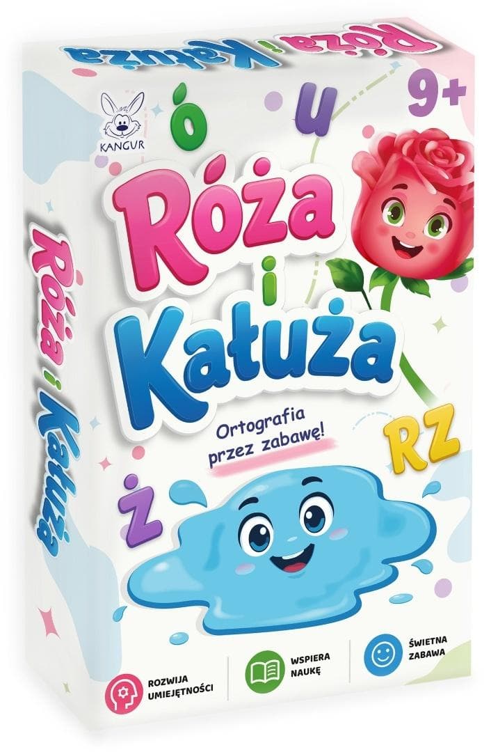 Gra Ortograficzna Róża i Kałuża Wydawnictwo Kangur dla Dzieci 9+