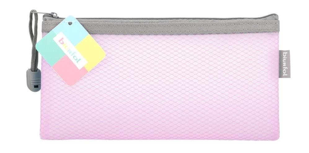 Saszetka na zamek DL EVA pastel różowy Biurfol
