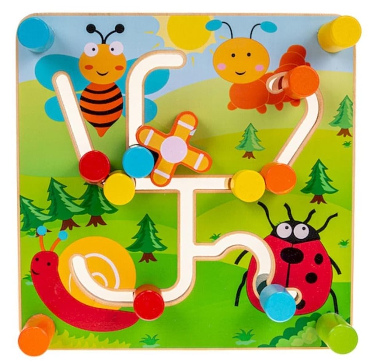 Smily Play Labirynt Sensoryczny Dwustronny Drewniany
