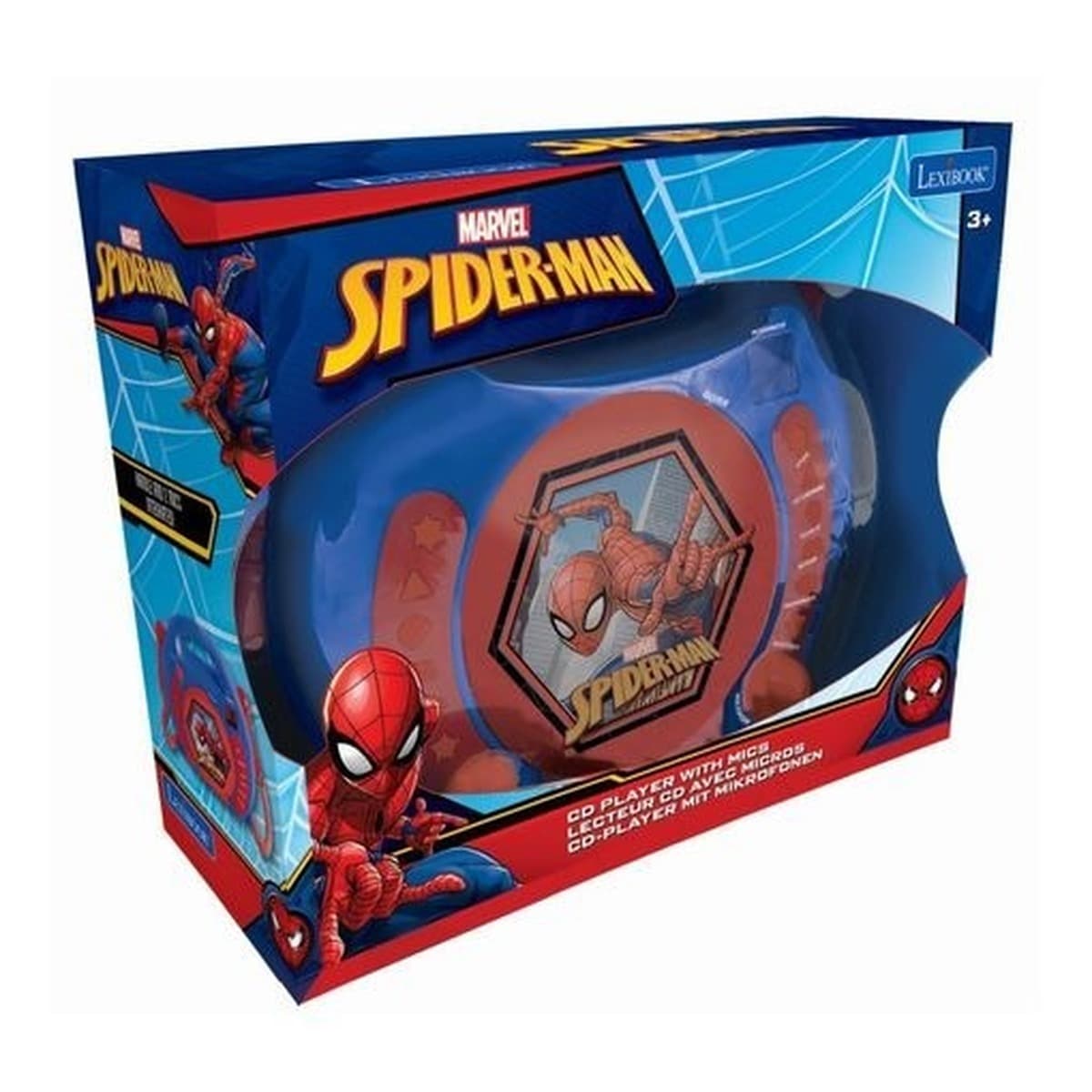 Spiderman Odtwarzacz CD z 2 mikrofonami Lexibook
