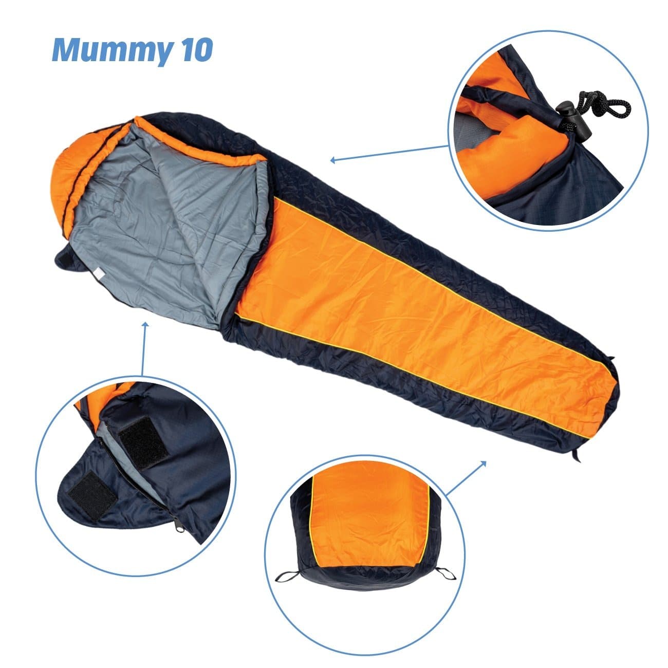 Śpiwór Acra Mummy10 220 x 80/55 cm mumia