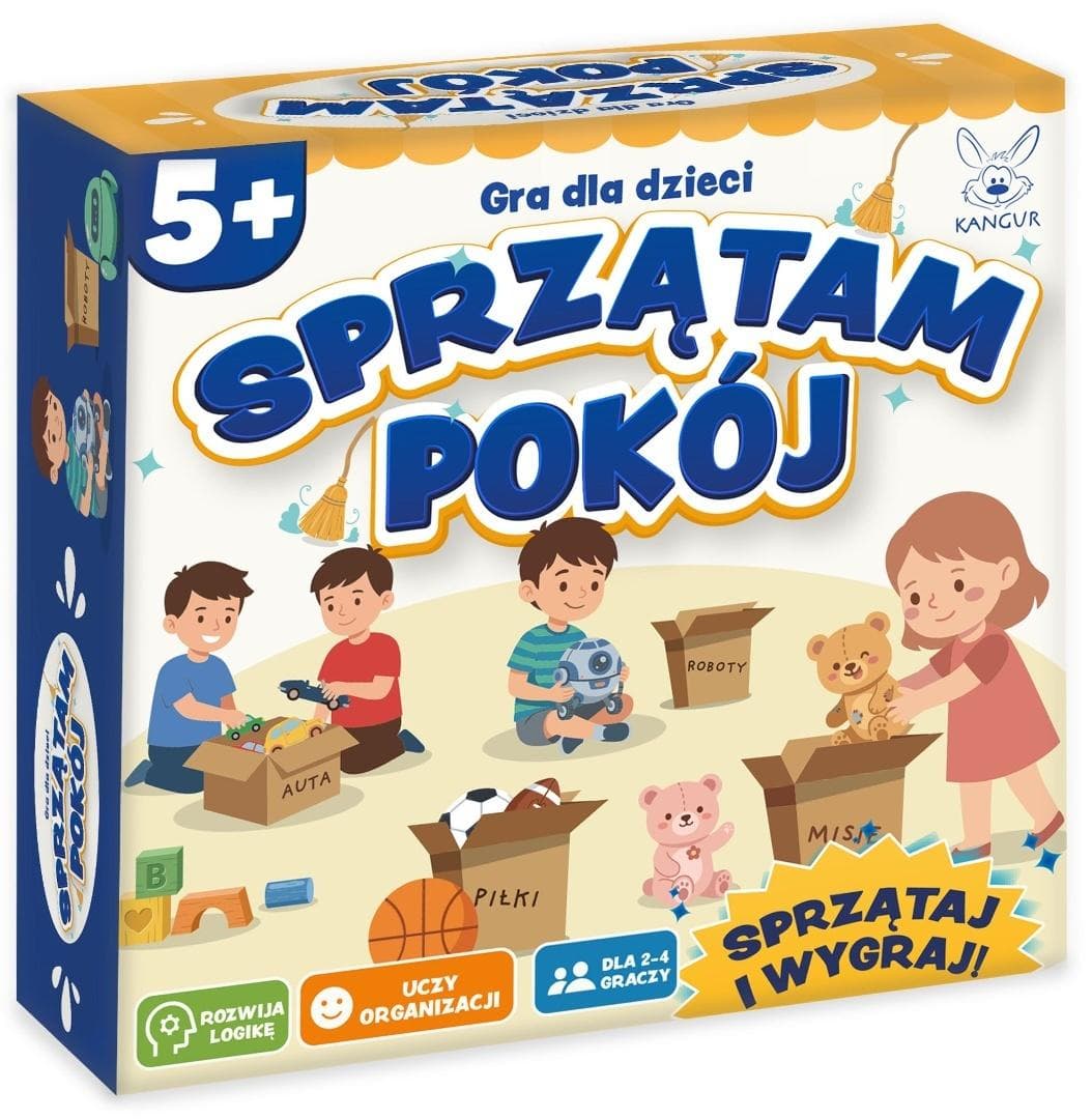 Gra karciana Sprzątam pokój dla dzieci od 5 lat Kangur