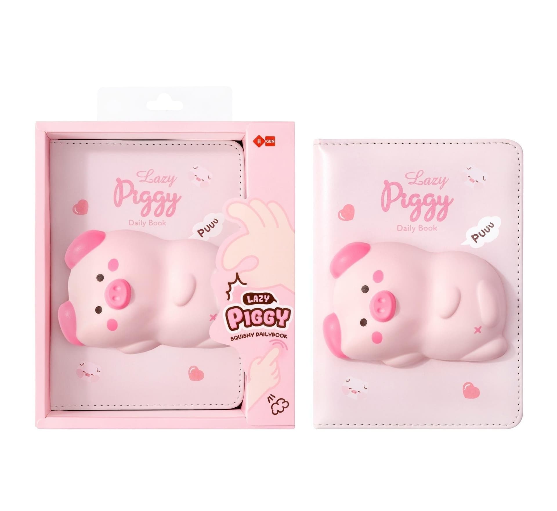 Squishy Notatnik Świnka Mini z miękką okładką antystresową 96 stron