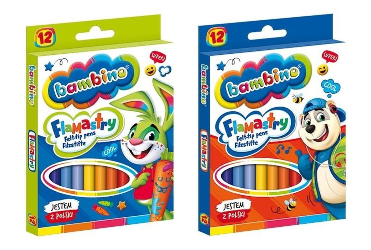 ST-Majewski Flamastry Bambino 12 kolorów